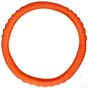 Steering Wheel Cover, Rubber Universal, Orange