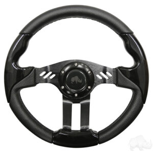 Steering Wheel, Aviator 5 Black Grip/Black Spokes 13" Diameter