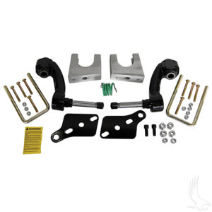 Jakes Lift Kit, 6" Spindle, Club Car DS Gas 96.5-03.5 & Electric 81-03.5 w/ Metal Dust Covers