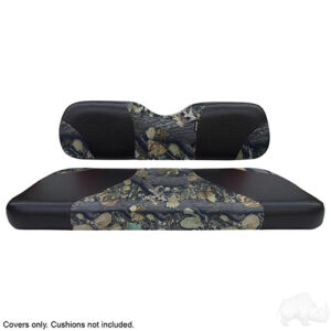 Seat Cover Set, Sport Black/Camo, E-Z-Go TXT, RXV