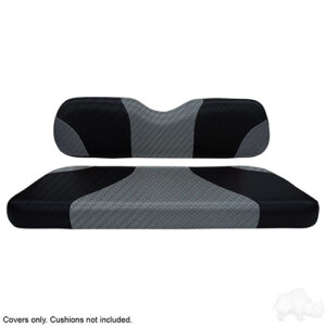 Seat Cover Set, Sport Black Carbon Fiber/Gray Carbon Fiber E-Z-Go TXT, RXV