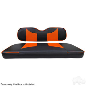 Seat Cover Set, Rally Black/Orange, E-Z-Go TXT, RXV