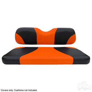 Seat Cover Set, Sport Black/Orange, E-Z-Go TXT, RXV