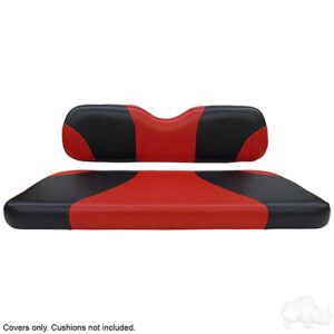 Seat Cover Set, Sport Black/Red, E-Z-Go TXT, RXV