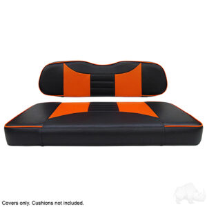 Seat Cover Set, Rally Black/Orange, Club Car DS