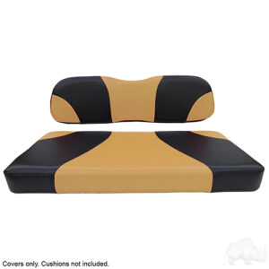 Seat Cover Set, Sport Black/Tan, Club Car DS