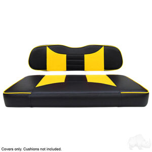 Seat Cover Set, Rally Black/Yellow, Club Car DS