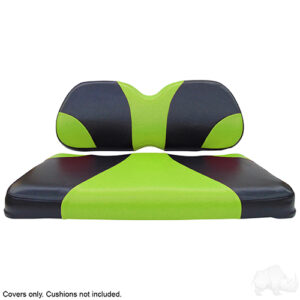 Seat Cover Set, Sport Black/Green, Club Car Precedent