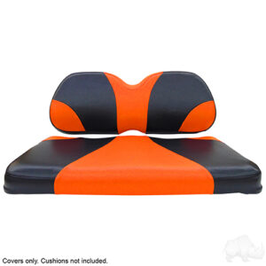 Seat Cover Set, Sport Black/Orange, Club Car Precedent