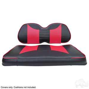 Seat Cover Set, Rally Black/Pink, Club Car Precedent