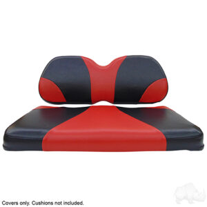 Seat Cover Set, Sport Black/Red, Club Car Precedent