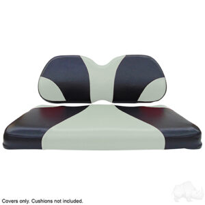 Seat Cover Set, Sport Black/Silver, Club Car Precedent