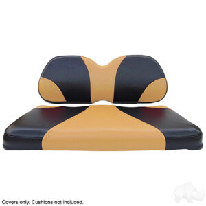 Seat Cover Set, Sport Black/Tan, Club Car Precedent