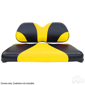 Seat Cover Set, Sport Black/Yellow, Club Car Precedent