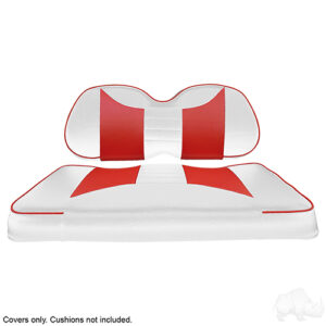 Seat Cover Set, Rally White/Red, Club Car Precedent