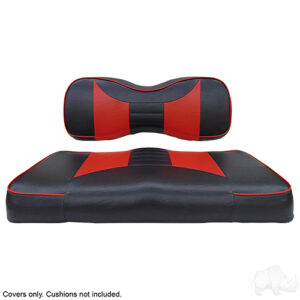 Seat Cover Set, Rally Black/Red, Yamaha Drive