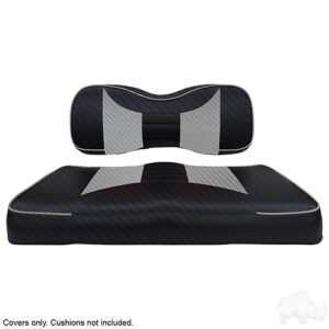 Seat Cover Set, Rally Black Carbon Fiber/Silver Carbon Fiber, Yamaha Drive