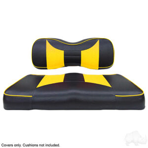 Seat Cover Set, Rally Black/Yellow, Yamaha Drive