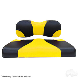 Seat Cover Set, Sport Black/Yellow, Yamaha Drive