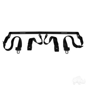 Seatbelt Kit includes (2) 60" Fully Extended Lap Seatbelts, Seatbelt Bracket and Hardware