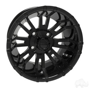 RHOX RX271, Black w/ Center Cap, 12x7 ET-25