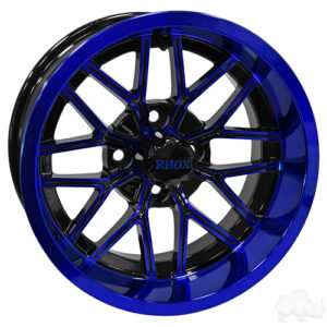 RHOX RX281, Gloss Black with Blue, 14x7 ET-25