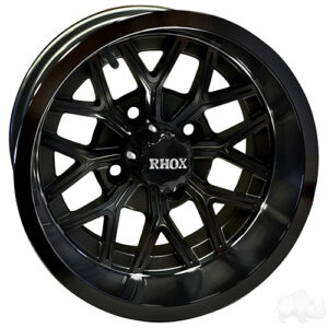 RHOX RX283, Gloss Black, 12x7 ET-25