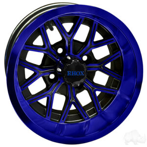 RHOX RX283, Gloss Black with Blue, 12x7 ET-25