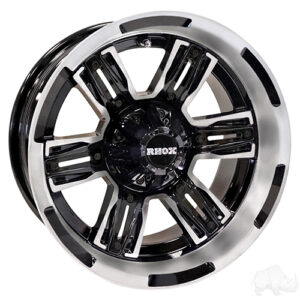 RHOX RX285, Machined Gloss Black, 14x7 ET-25