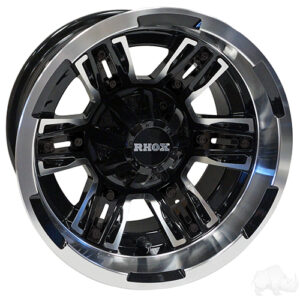 RHOX RX286, Machined Gloss Black, 12x7 ET-25