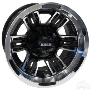 RHOX RX286, Machined Matte Black, 12x7 ET-25