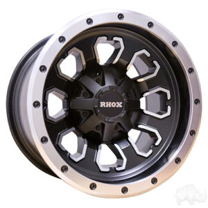 RHOX RX293, Machined Matte Black 12x8 ET-10