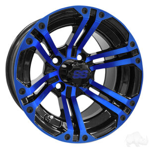 RHOX RX334 Black and Blue w/Center Cap, 12x7 ET-25