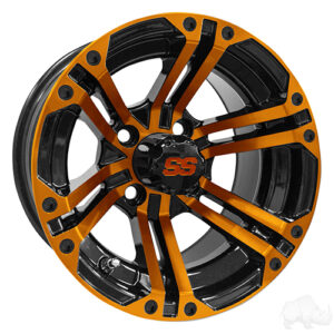 RHOX RX334 Black and Orange w/Center Cap, 12x7 ET-25