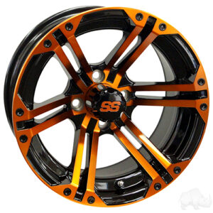 RHOX RX354-BO Black and Orange w/ Center Cap 14x7 ET-24